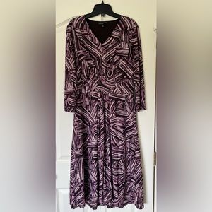 Classic Dress with Fun Purple Stripes